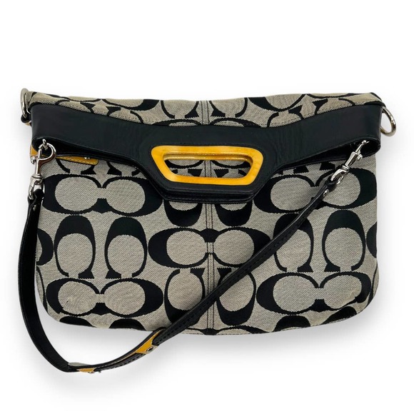 Coach Black and Yellow Shoulder Bag - Picture 4 of 14